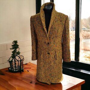 Beautiful Italian Tweed Dino Gaspari Wool and Cashmere Coat